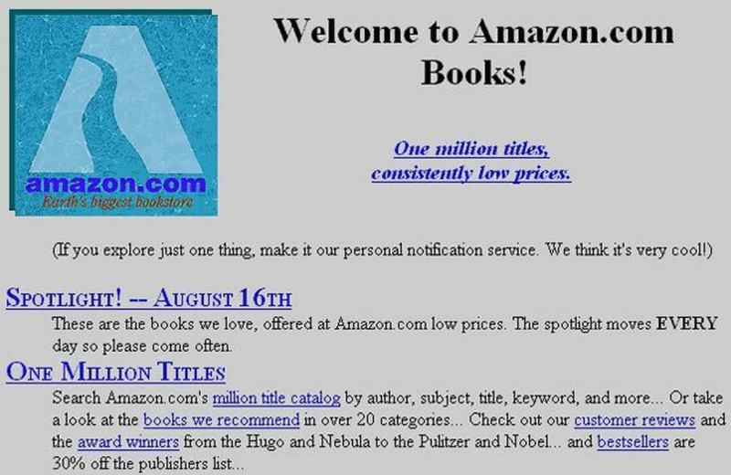 amazon book store in 1995